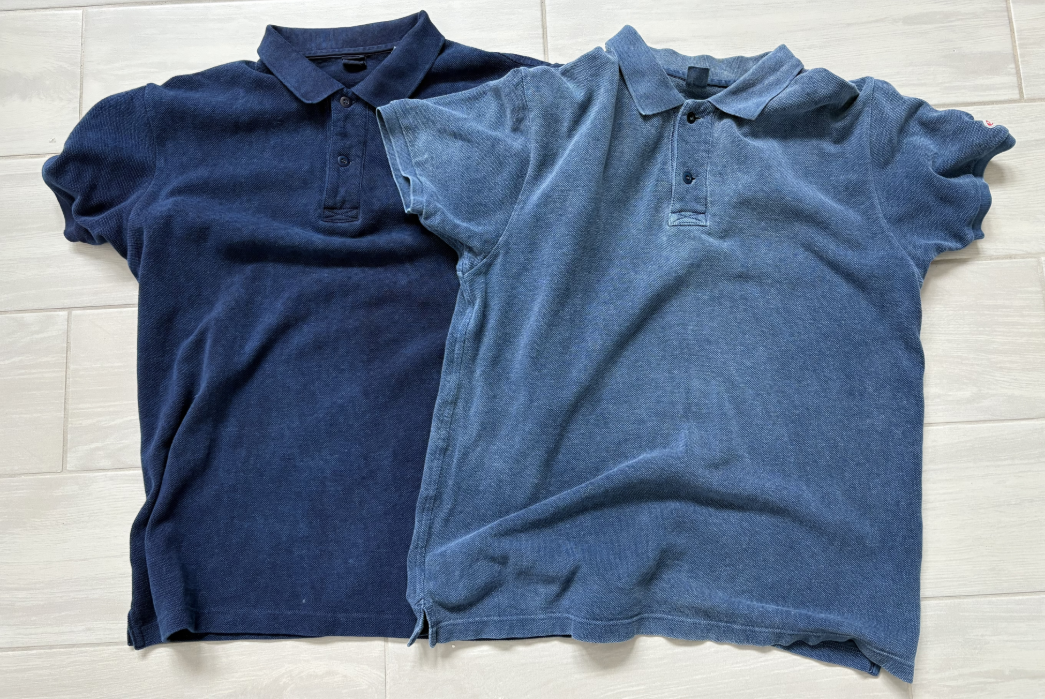 Preview image for Fade Friday – UES Indigo-Dyed Polo Shirt (5 Years, Countless Washes)